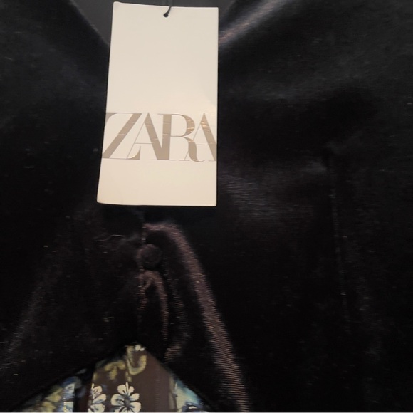 Zara Floral Mini Chiffon Dress with Vest, NWT - Picture 9 of 10